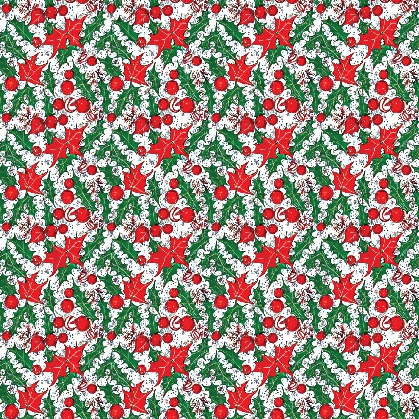 Mistletoe Cartoon Style Pattern Acrylic Sheets - CMB Pattern Acrylic